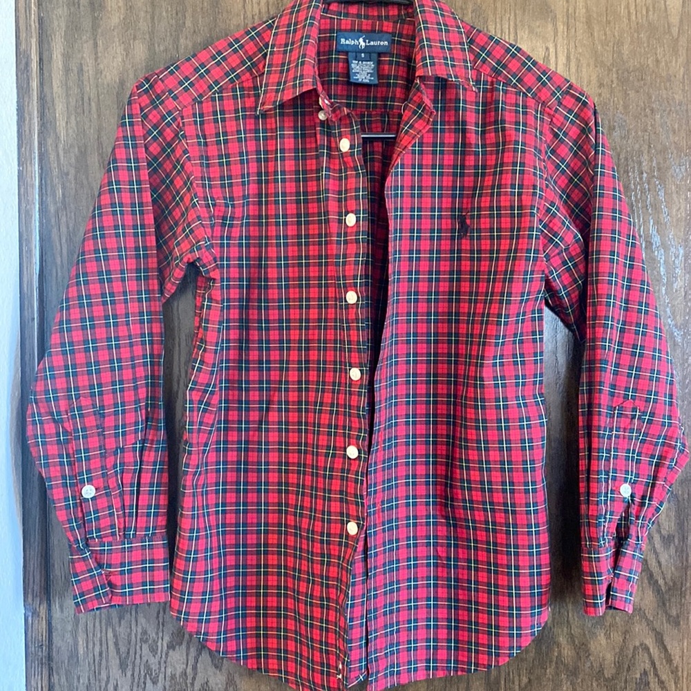 Red plaid Ralph Lauren button down